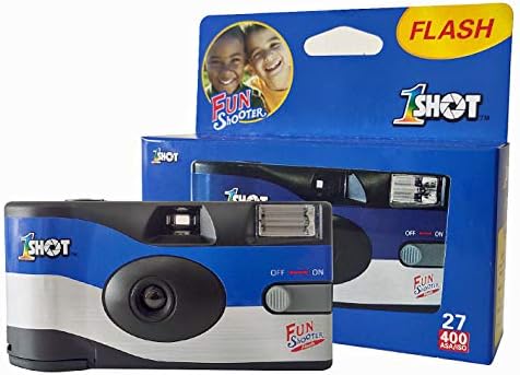 1 Shot Disposable Camera – 35mm One-Time-Use Camera – Single Use Camera with Flash – ASA/ISO 400 Color Film – 27 Exposures – Film Camera Disposable for Party, Wedding, Travel – 2-Pack - Image 2