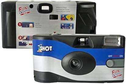 1 Shot Disposable Camera – 35mm One-Time-Use Camera – Single Use Camera with Flash – ASA/ISO 400 Color Film – 27 Exposures – Film Camera Disposable for Party, Wedding, Travel – 2-Pack - Image 4