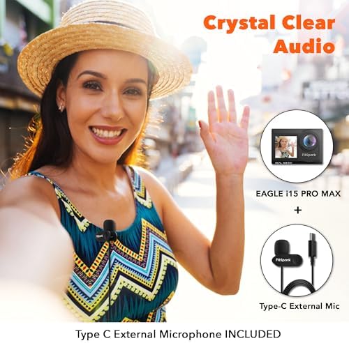 Eagle i15 ProMax Real 4k30FPS 20MP WiFi Action Camera Touch Screen EIS Stabilization Dual Screens Underwater Waterproof Sports Camera, 2 Batteries, Dock, External Microphone, Accessories Kit - Image 6