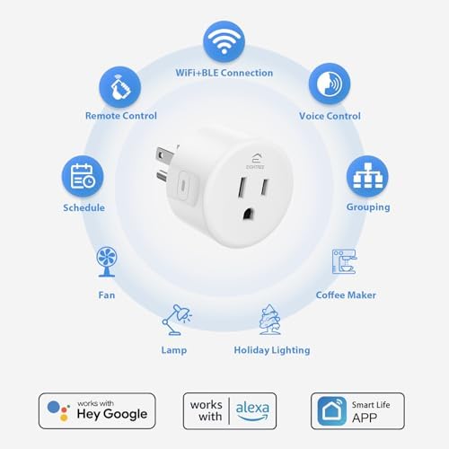 Eightree Smart Plug for 5GHz & 2.4GHz, Smart Outlet WiFi Socket with APP Remote Control, Compatible with Alexa, 2 Pack - Image 2