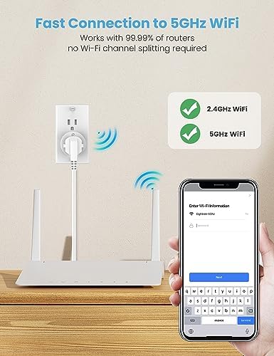 Eightree Smart Plug for 5GHz & 2.4GHz, Smart Outlet WiFi Socket with APP Remote Control, Compatible with Alexa, 2 Pack - Image 4
