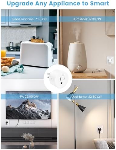 Eightree Smart Plug for 5GHz & 2.4GHz, Smart Outlet WiFi Socket with APP Remote Control, Compatible with Alexa, 2 Pack - Image 6