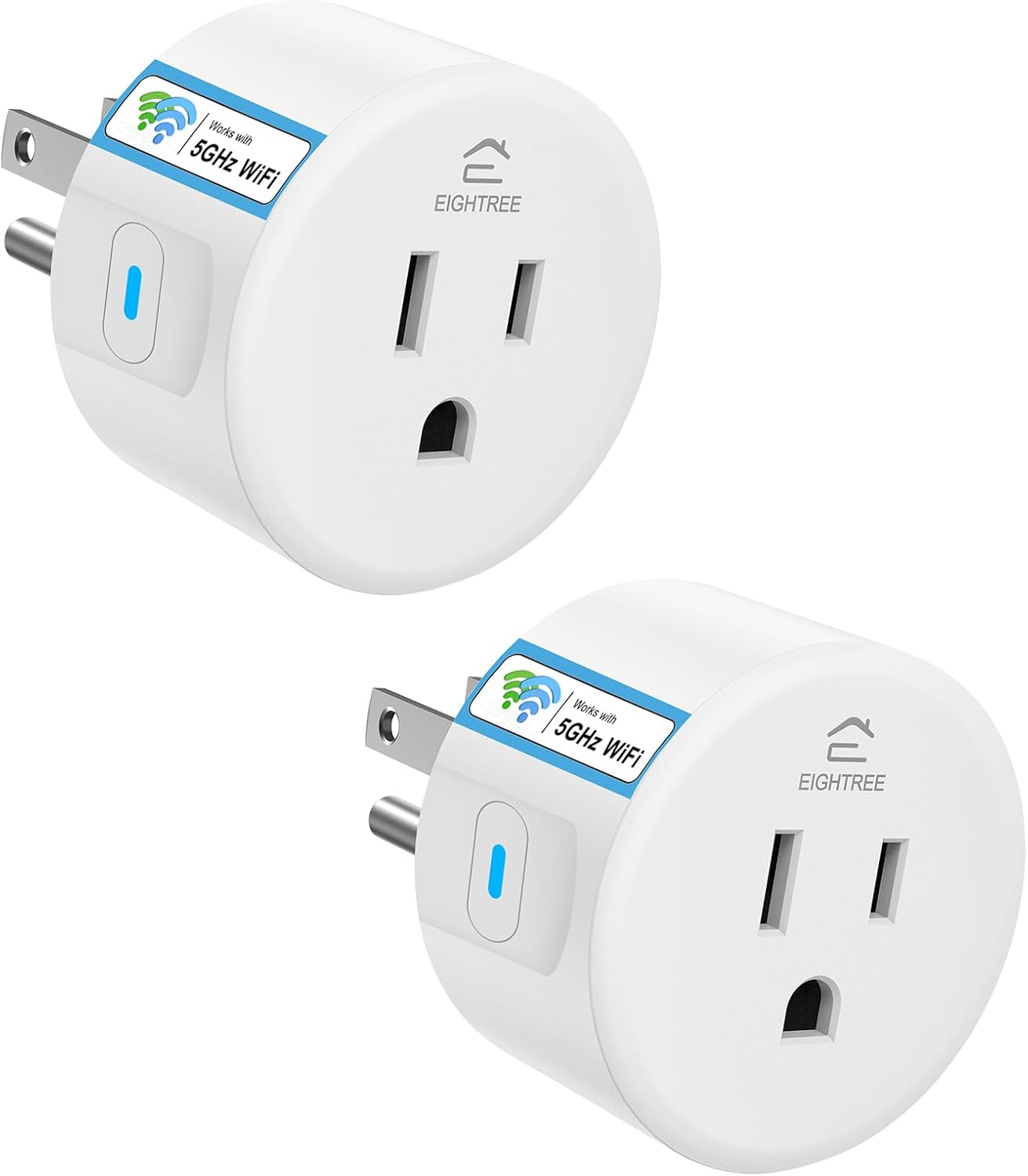 Eightree Smart Plug for 5GHz & 2.4GHz, Smart Outlet WiFi Socket with APP Remote Control, Compatible with Alexa, 2 Pack - Image 9