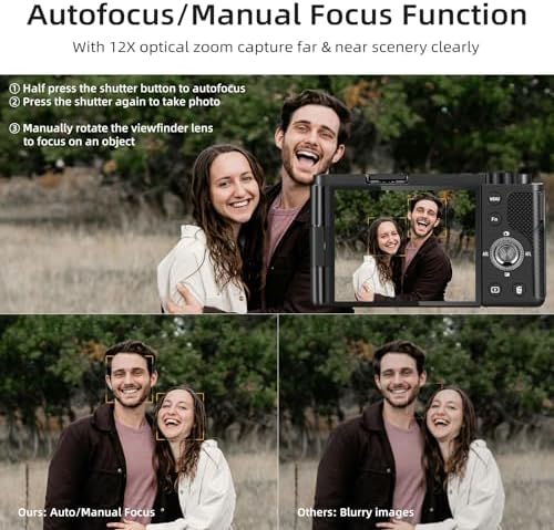 ORDRO G730 5K Mirrorless Camera 12x Optical Zoom, 3.2" Vari-Angle Touchscreen, Auto/Manual Focus for Vlogging and Photography - Image 4