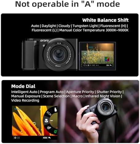 ORDRO G730 5K Mirrorless Camera 12x Optical Zoom, 3.2" Vari-Angle Touchscreen, Auto/Manual Focus for Vlogging and Photography - Image 5