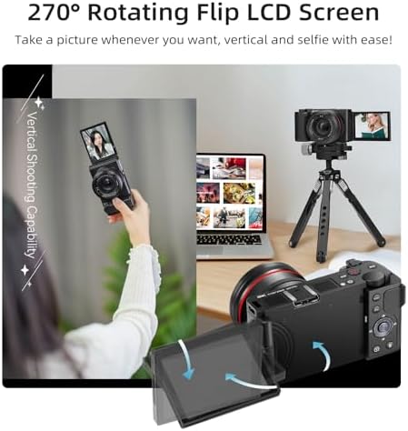 ORDRO G730 5K Mirrorless Camera 12x Optical Zoom, 3.2" Vari-Angle Touchscreen, Auto/Manual Focus for Vlogging and Photography - Image 6