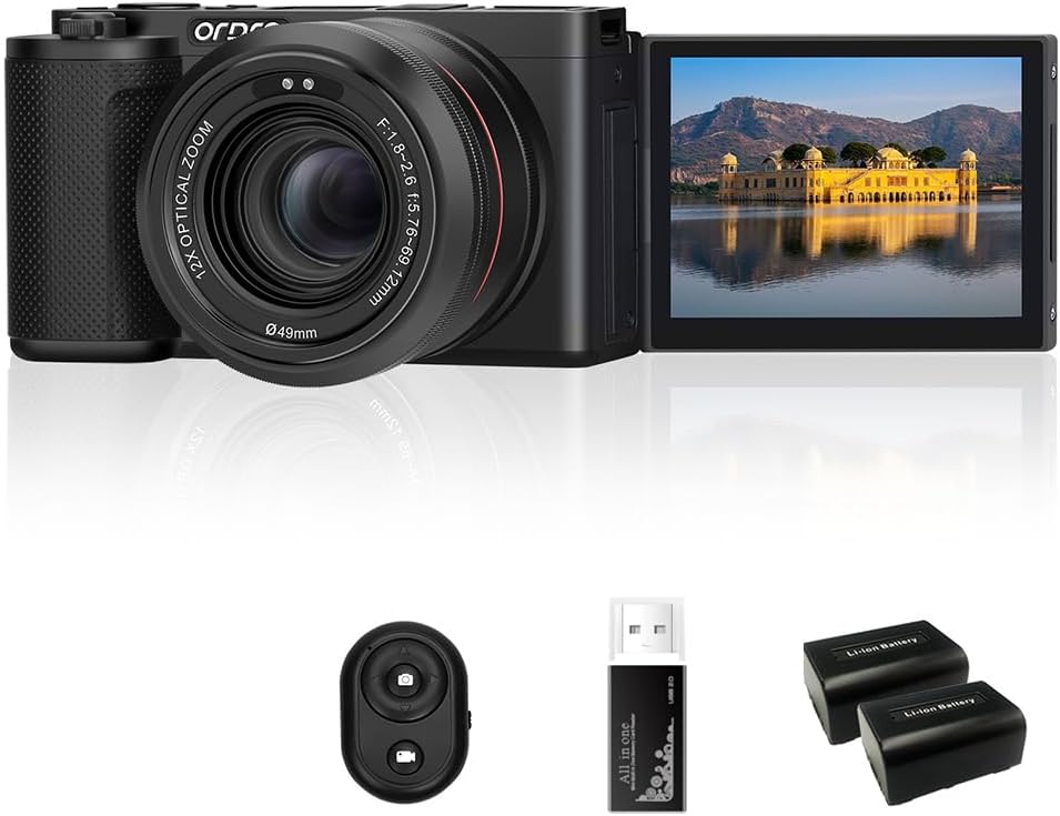 ORDRO G730 5K Mirrorless Camera 12x Optical Zoom, 3.2" Vari-Angle Touchscreen, Auto/Manual Focus for Vlogging and Photography - Image 9