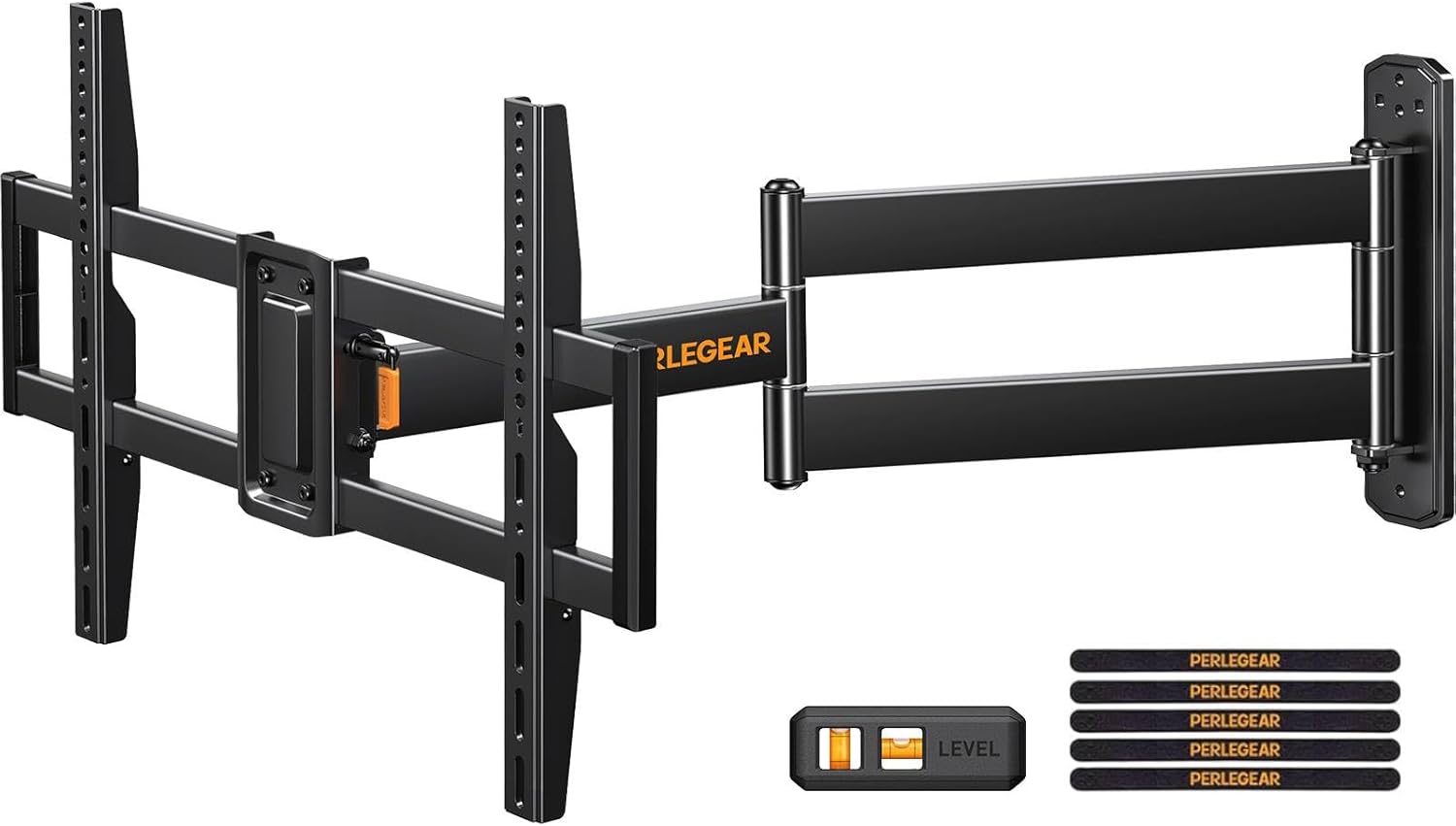 Perlegear Corner TV Wall Mount Long Arm TV Mount Bracket for 32-75 Inch TVs-Full Motion TV Wall Mount with 32.37” Extension & Swivel Articulating Arm & Tilt, MAX VESA 600x400mm, Holds up to 100 lbs - Image 9